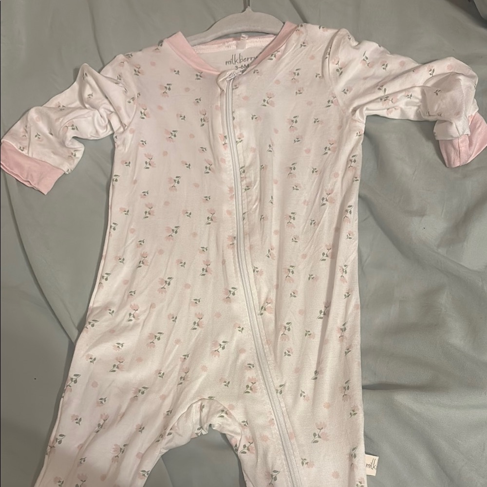 Pink Floral Kids One Piece